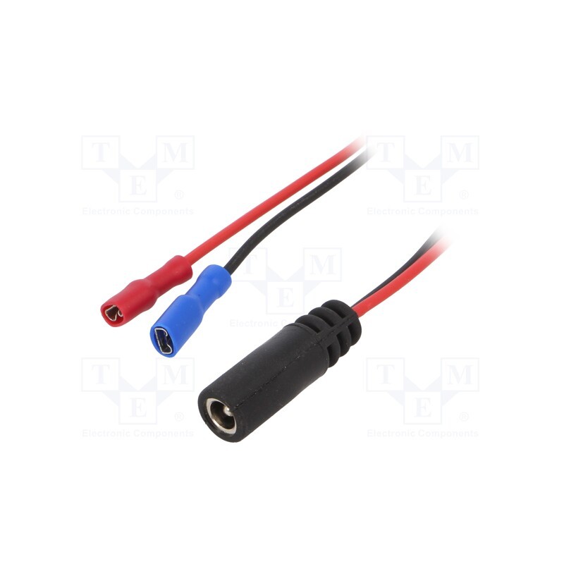 10 pcs : CABLE-2/CL - Transition: adapter, Out: 4,8mm connectors, Input: 5,5/2,5, 0.3m