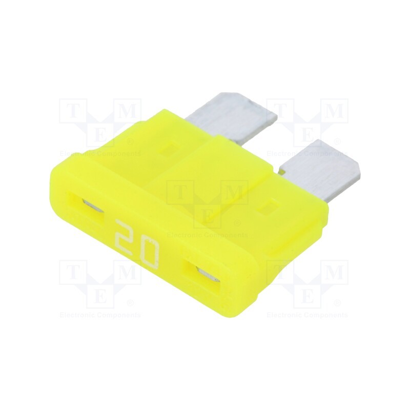 10 pcs : 340231 - Fuse: fuse, 20A, 32VDC, automotive, 19.3mm, tin alloy