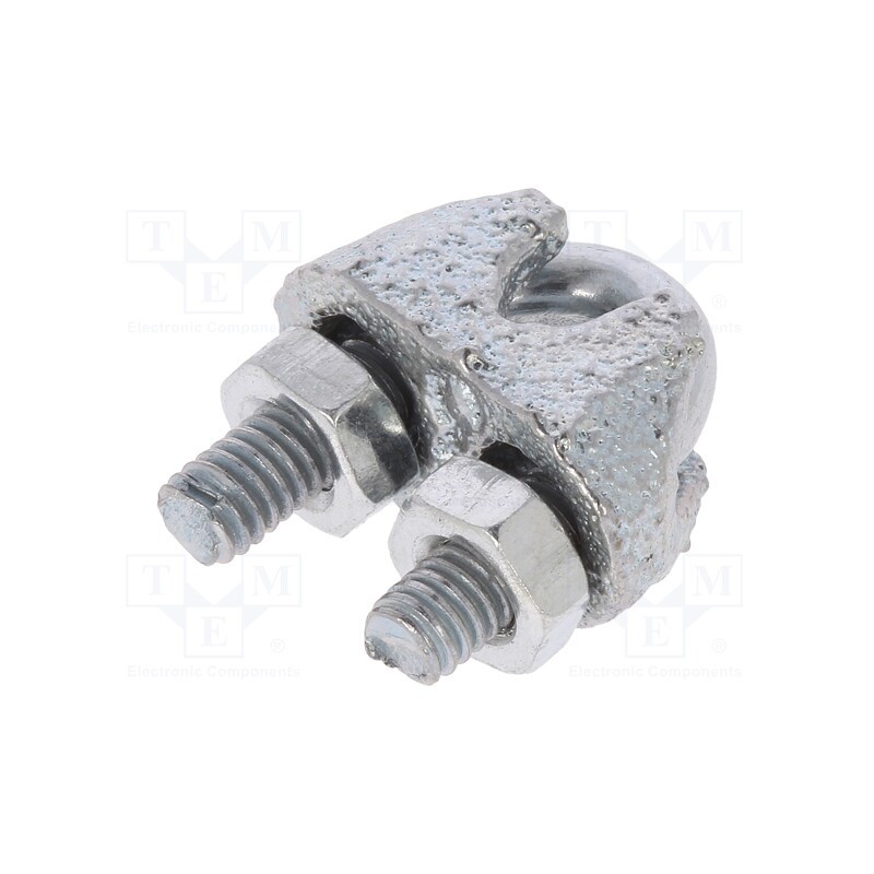 50 pcs : ZL.3 - Rope clamp wire, steel, for rope, Ørope: 3mm, zinc, DIN 741