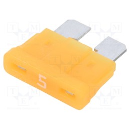 10 pcs : 340224 - Fuse: fuse, 5A, 32VDC, automotive, 19.3mm, tin alloy