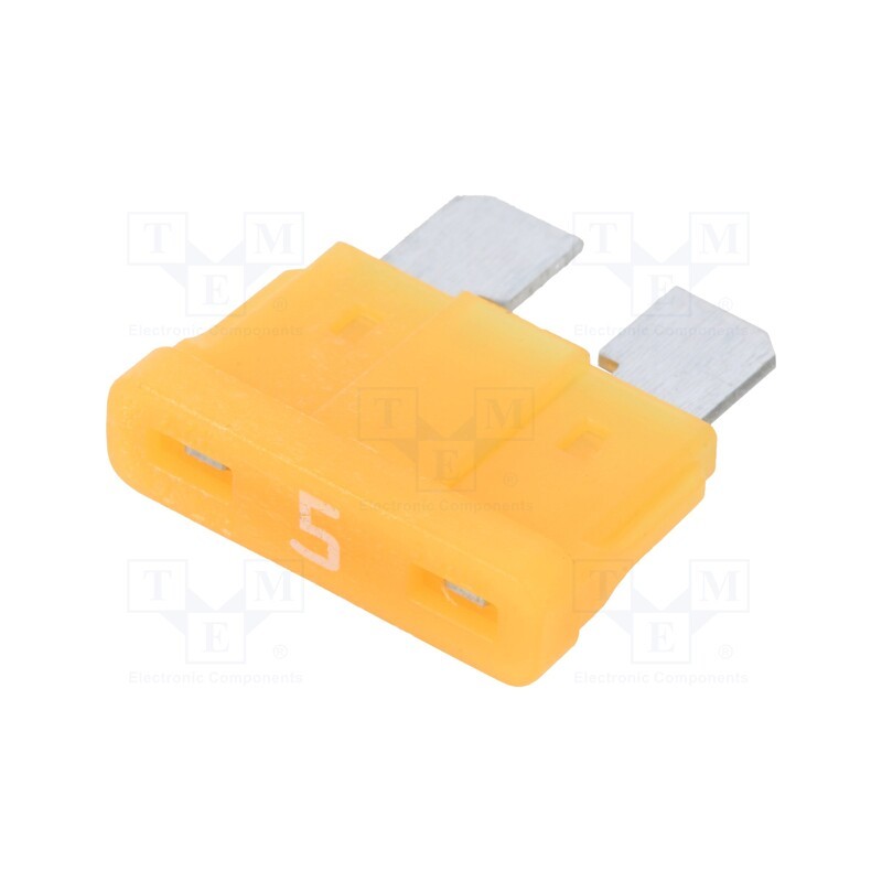 10 pcs : 340224 - Fuse: fuse, 5A, 32VDC, automotive, 19.3mm, tin alloy