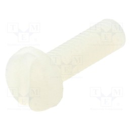 50 pcs : 8G204M3X10 - Screw, M3x10, 0.5, Head: cheese head, slotted, 0,9mm, polyamide