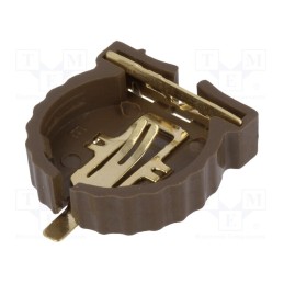 50 pcs : DS1092-12-N8S - Socket, CR1220,DL1220, Batt.no: 1, horizontal,SMT, H: 4.3mm, black