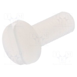 50 pcs : 8G204M3X08 - Screw, M3x8, 0.5, Head: cheese head, slotted, 0,9mm, polyamide