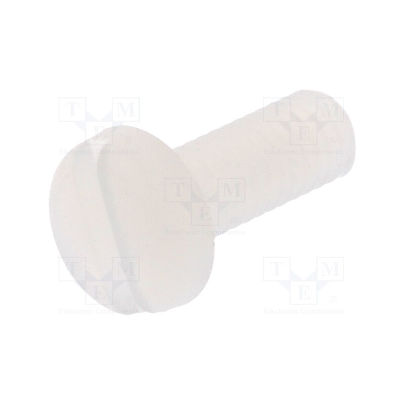 50 pcs : 8G204M3X08 - Screw, M3x8, 0.5, Head: cheese head, slotted, 0,9mm, polyamide