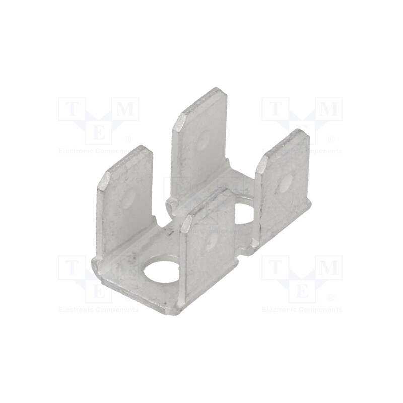 10 pcs : 41481 - Terminal: flat, 6.3mm, 0.8mm, male, M3, 4x terminal,double, screw