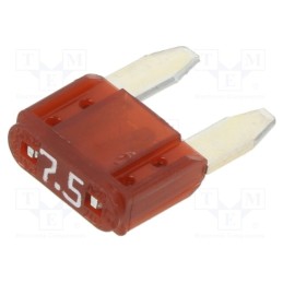 10 pcs : 029707.5L - Fuse: fuse, 7.5A, 32VDC, push-in, automotive, 19mm, silver alloy