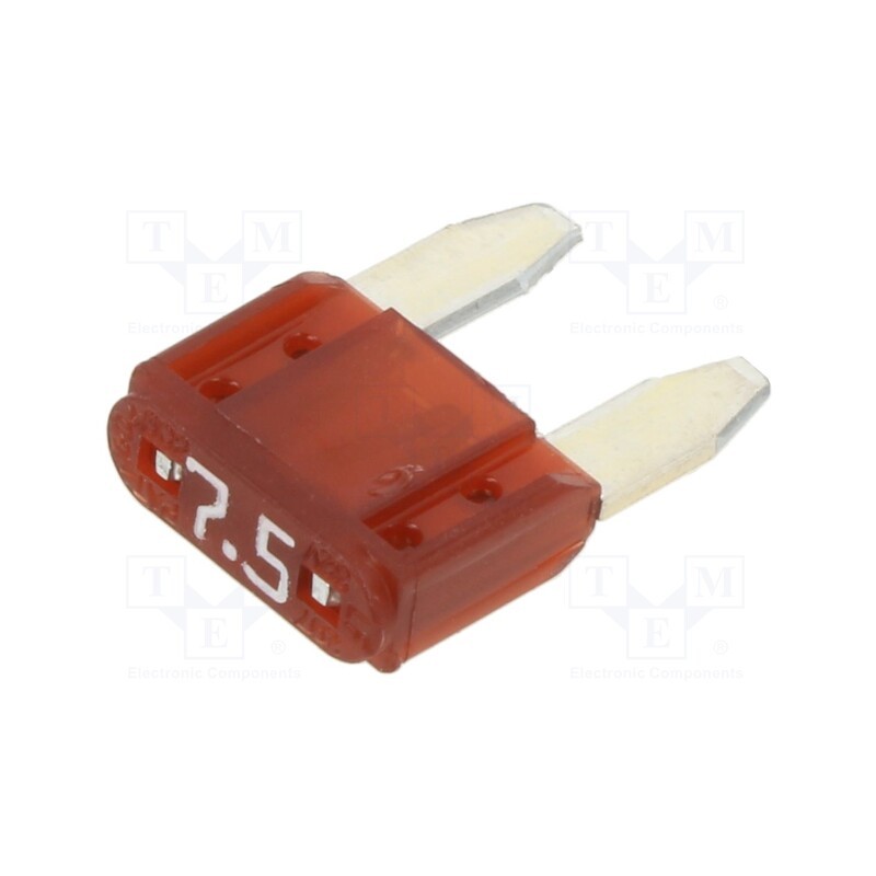 10 pcs : 029707.5L - Fuse: fuse, 7.5A, 32VDC, push-in, automotive, 19mm, silver alloy