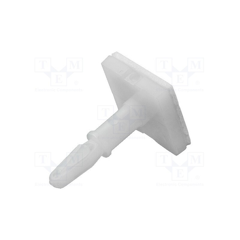 50 pcs : LCBSBS-7-01A2 ART - Self-adhesive holder, polyamide, L: 11.1mm, Ø2: 3.18mm