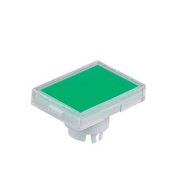 1 pcs - NKK Switches Green/Clear Push Button Cap for Use with YB Series Pushbuttons, 21 x 15 x 12.2mm