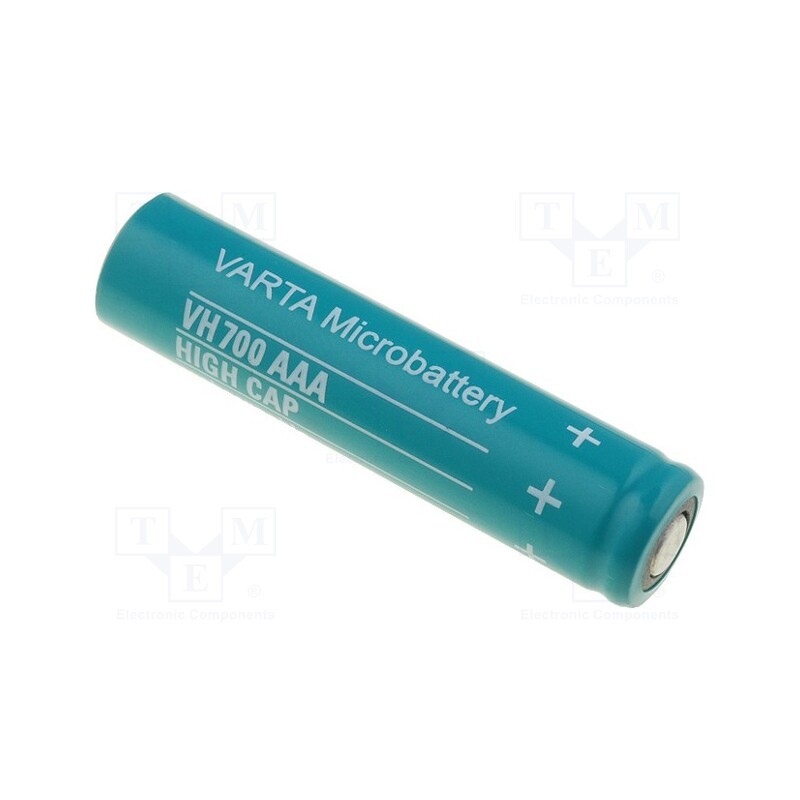 10 pcs : 55171101501 - Re-battery: Ni-MH, AAA,R3, 1.2V, 700mAh, Ø10.5x43.7mm