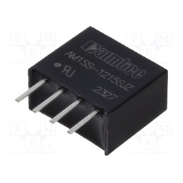 10 pcs : AM1SS-1215SJZ - Converter: DC/DC, 1W, Uin: 10.8÷13.2V, Uout: 15VDC, Iout: 67mA, SIP4