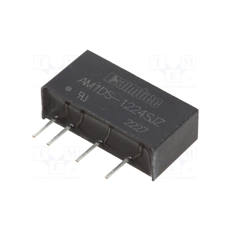 10 pcs : AM1DS-1224SJZ - Converter: DC/DC, 1W, Uin: 10.8÷13.2V, Uout: 24VDC, Iout: 42mA, SIP7