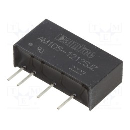10 pcs : AM1DS-1212SJZ - Converter: DC/DC, 1W, Uin: 10.8÷13.2V, Uout: 12VDC, Iout: 83mA, SIP7