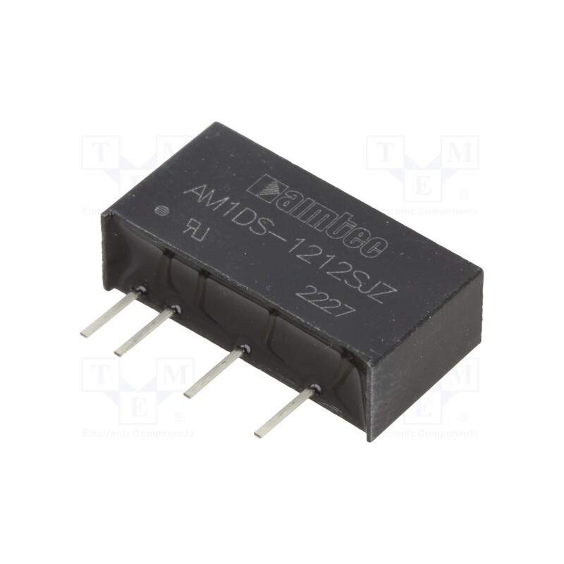 10 pcs : AM1DS-1212SJZ - Converter: DC/DC, 1W, Uin: 10.8÷13.2V, Uout: 12VDC, Iout: 83mA, SIP7