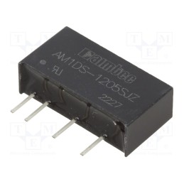 10 pcs : AM1DS-1205SJZ - Converter: DC/DC, 1W, Uin: 10.8÷13.2V, Uout: 5VDC, Iout: 200mA, SIP7