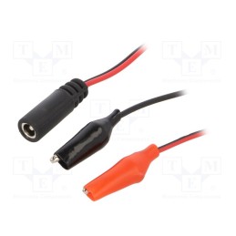 10 pcs : CABLE-1/CL - Transition: adapter, Out: insulated crocodile clip, 0.3m