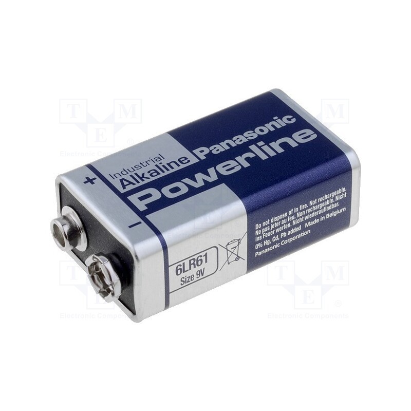 10 pcs : POWERLINE 6LR61 - Battery: alkaline, 9V, 6F22, non-rechargeable