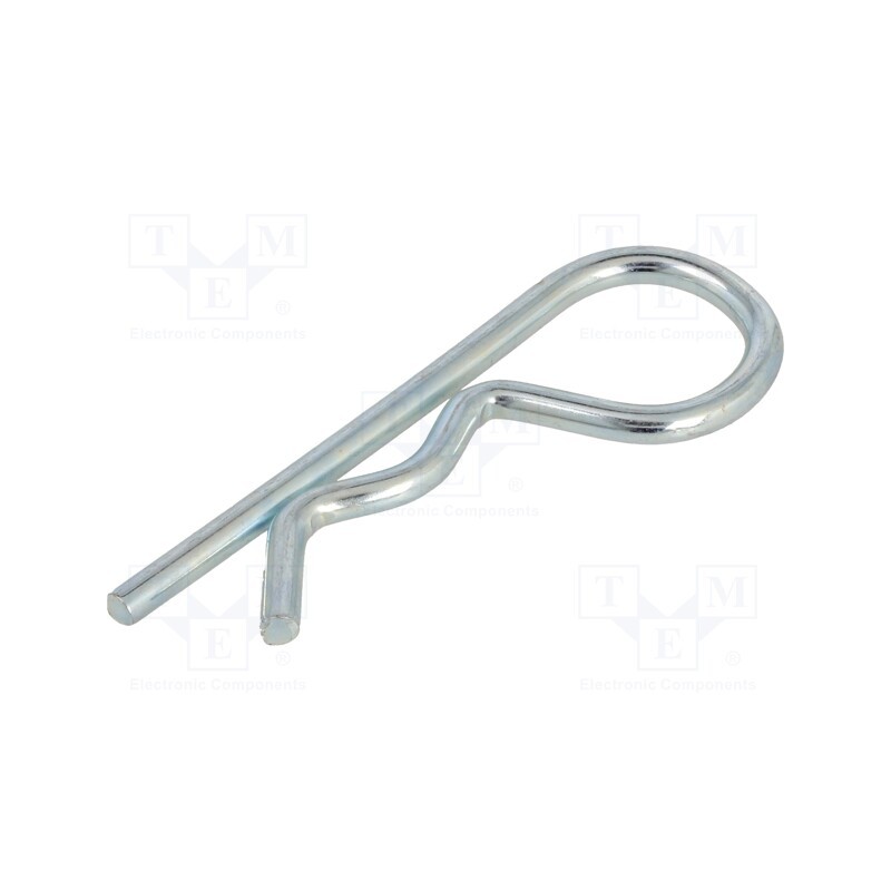 10 pcs : GN 1024-ST-4-E - Cotter pin, zinc-plated steel, Ø: 4mm, L: 74mm, Shaft dia: 16÷20mm