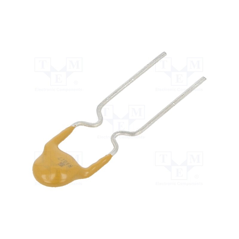 10 pcs : PFRA.017 - Fuse: PTC polymer, 170mA, 60VDC, THT, 7.4x3.1x12.7mm, CuFe, PFRA