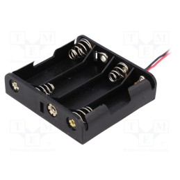 10 pcs : 2478 - Holder, AA,R6, Batt.no: 4, on panel, leads 150mm