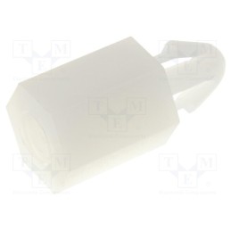 50 pcs : FIX-MAE-7TV - PCB distance, polyamide, L: 7mm, natural, Spanner: 5.5mm, Pitch: 0.5