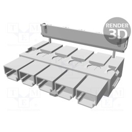 10 pcs : 428160512 - Plug, wire-wire/PCB, female, Mini-Fit Sr, 10mm, PIN: 5, 600V