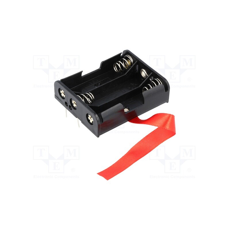 10 pcs : 2464RB - Holder, AA,R6, Batt.no: 3, PCB, Features: ejection strip