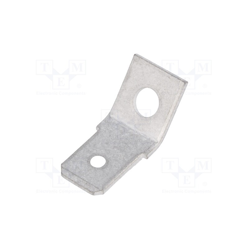 50 pcs : 42822-2 - Terminal: flat, 6.3mm, 0.8mm, male, M3, screw, brass, tinned