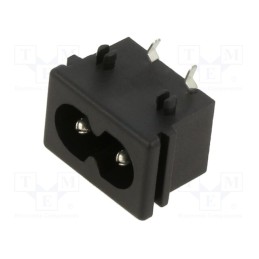 10 pcs : 4300.0104 - Connector: AC supply, socket, male, 2.5A, 250VAC, IEC 60320, 2570