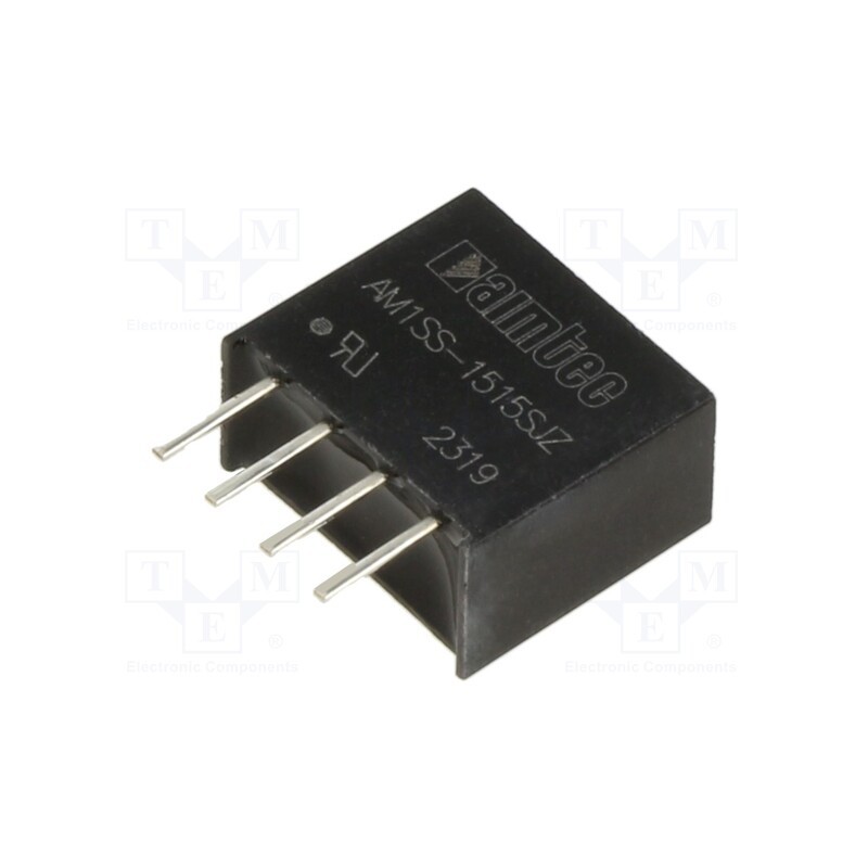 10 pcs : AM1SS-1515SJZ - Converter: DC/DC, 1W, Uin: 13.5÷16.5V, Uout: 15VDC, Iout: 67mA, SIP4