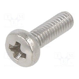 500 pcs : M2.5X8/D7985-A2 - Screw, M2.5x8, 0.45, Head: cheese head, Phillips, DIN 7985