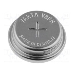 10 pcs : 55608101501 - Re-battery: Ni-MH, coin,V80H, 1.2V, 80mAh, Ø15.4x5.8mm