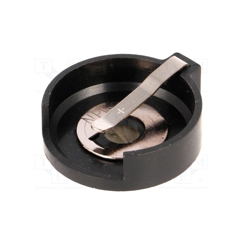 10 pcs : 1025 - Socket, CR2430,DL2430, Batt.no: 2, horizontal,THT, H: 8.9mm, Ø: 24mm