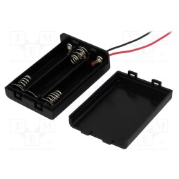 10 pcs : 2484 - Holder, AAA,R3, Batt.no: 3, on panel, leads 150mm