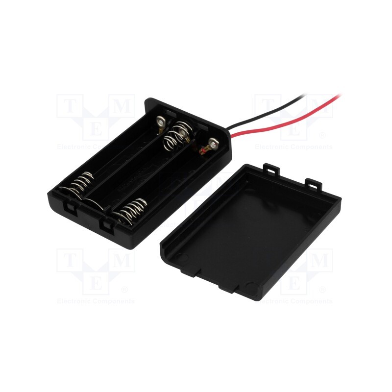 10 pcs : 2484 - Holder, AAA,R3, Batt.no: 3, on panel, leads 150mm