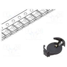 10 pcs : 1072 - Socket, CR1220,CR1225, Batt.no: 1, SMT