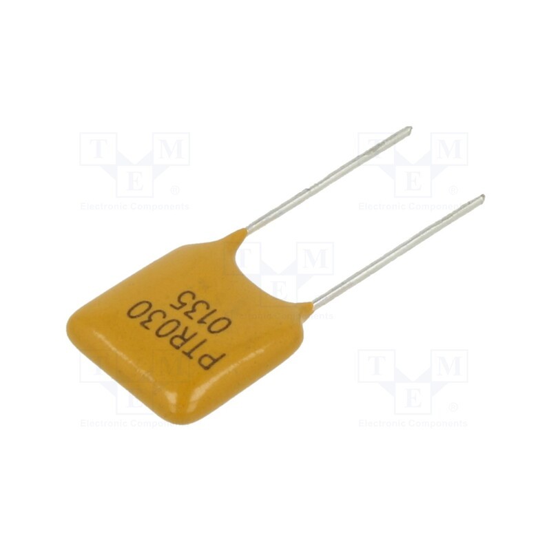 20 pcs : PTR030V0135-BK - Fuse: PTC polymer, 1.35A, Imax: 40A, THT, PTR030V, bag