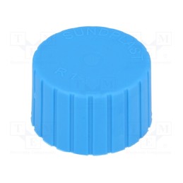 50 pcs : 40030-02 -AS - Cap, Body: blue, Øint: 33.2mm, H: 23.1mm, push-in, SafeCAP, round