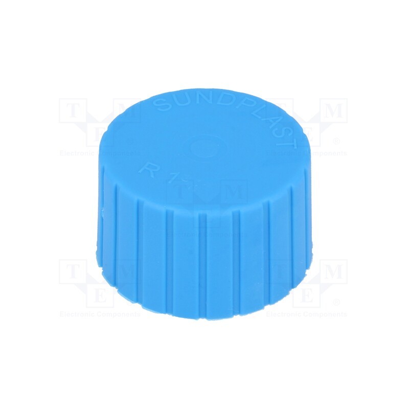 50 pcs : 40030-02 -AS - Cap, Body: blue, Øint: 33.2mm, H: 23.1mm, push-in, SafeCAP, round