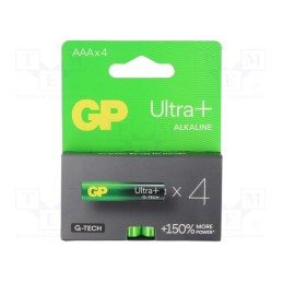 10 set : GP 24AU ULTRA PLUS B4 - Battery: alkaline, 1.5V, AAA,R3, non-rechargeable, Ø10.5x44.5mm