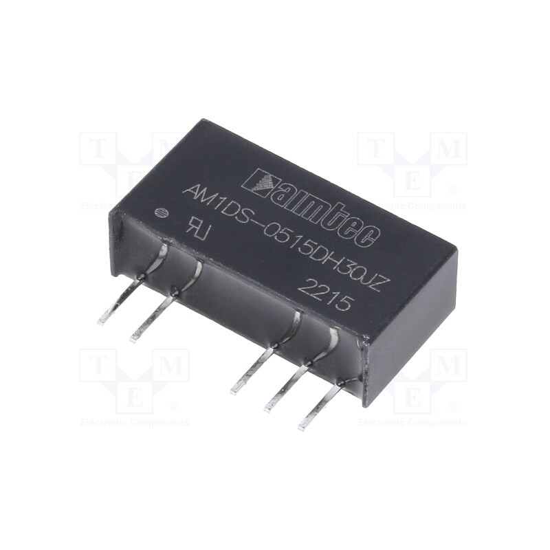 10 pcs : AM1DS-0515DH30JZ - Converter: DC/DC, 1W, Uin: 4.5÷5.5V, Uout: 15VDC, Uout2: -15VDC, SIP7