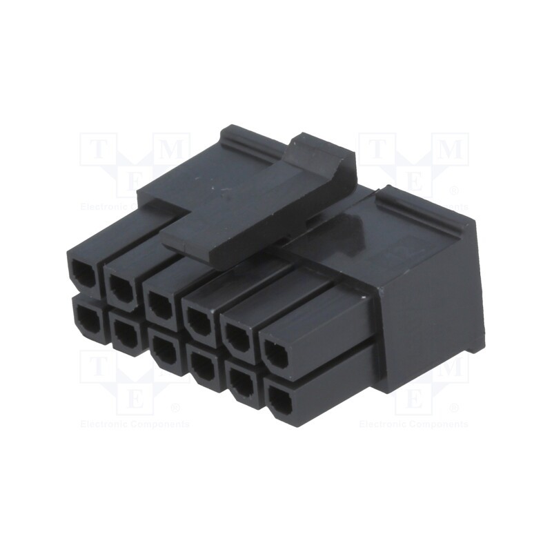 10 pcs : 430251200 - Plug, wire-board, female, Micro-Fit 3.0, 3mm, PIN: 12, w/o contacts