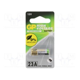 10 pcs : 23AF-U1 - Battery: alkaline, 12V, 23A,8LR932, non-rechargeable