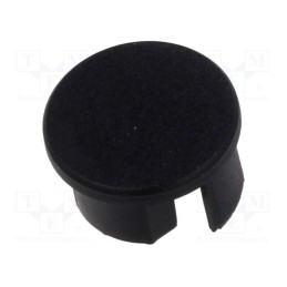 10 pcs : C24204C07 - Cap for LED profiles, black, OLEK, round