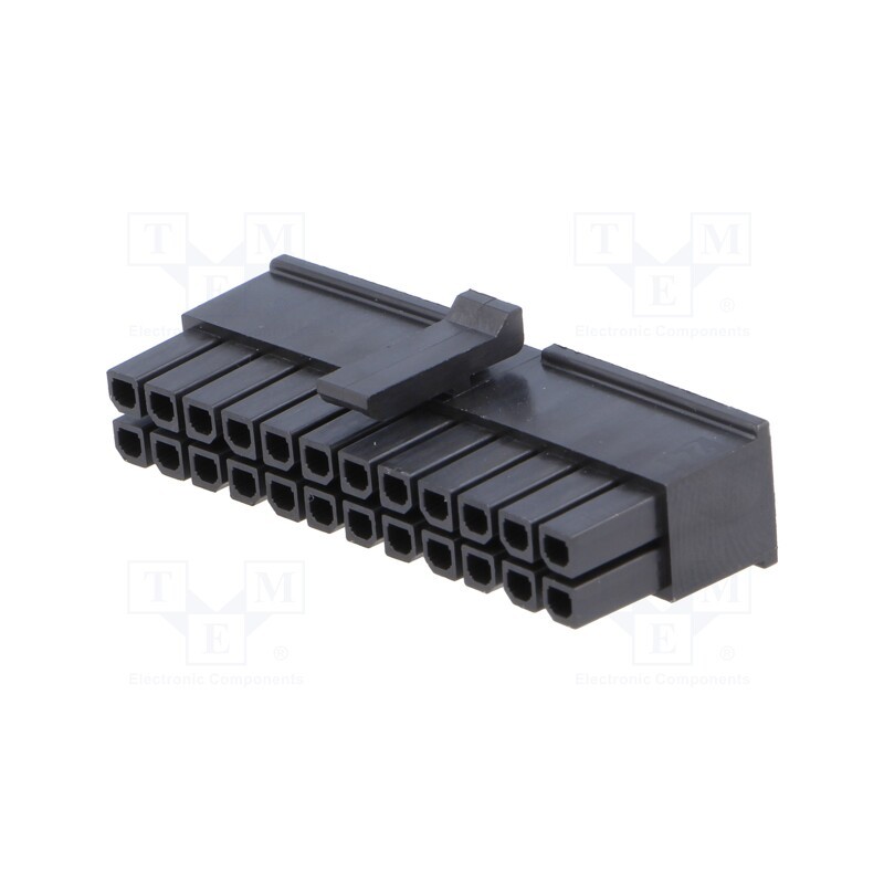 10 pcs : 430252400 - Plug, wire-board, female, Micro-Fit 3.0, 3mm, PIN: 24, w/o contacts