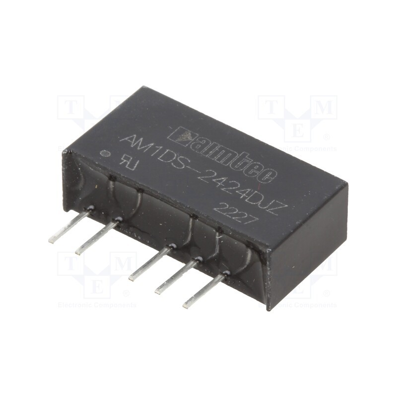 10 pcs : AM1DS-2424DJZ - Converter: DC/DC, 1W, Uin: 21.6÷26.4V, Uout: 24VDC, Uout2: -24VDC