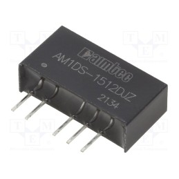 10 pcs : AM1DS-1512DJZ - Converter: DC/DC, 1W, Uin: 13.5÷16.5V, Uout: 12VDC, Uout2: -12VDC