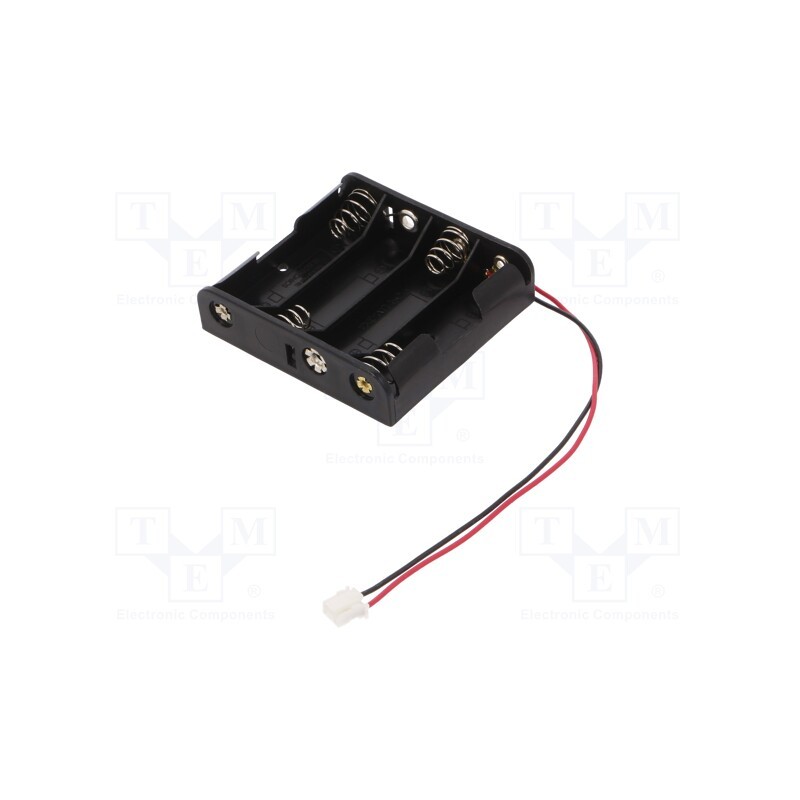 10 pcs : 2478CN - Holder, AA,R6, Batt.no: 4, 3pin,leads 150mm,terminal