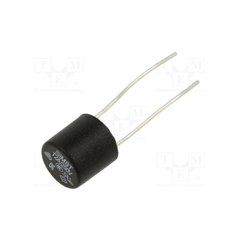 10 pcs : 34.6818 - Fuse: fuse, time-lag, 2A, 250VAC, PCB,THT, TR5, copper, MST 250
